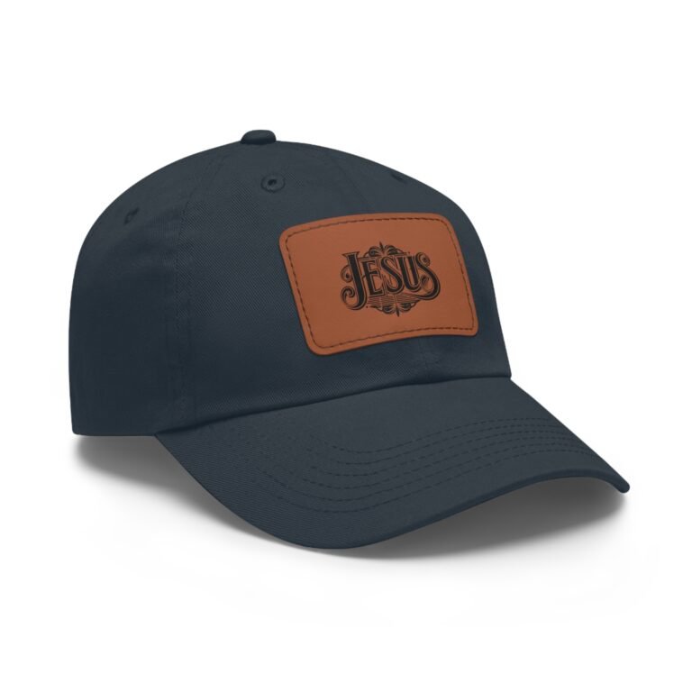 2434419772681531284_2048.jpeg Jesus Christian Leather Patch Dad Hat