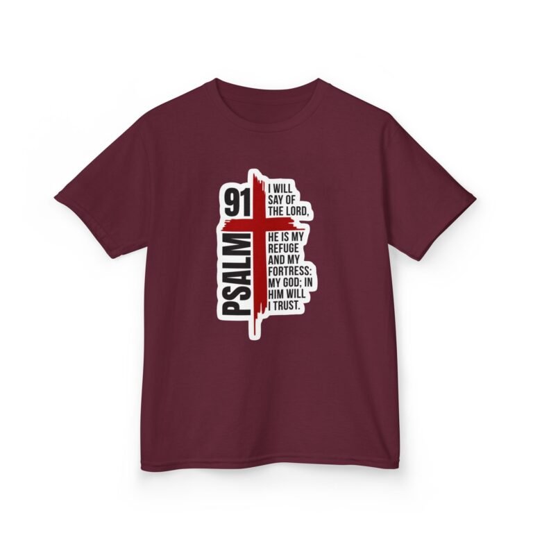 Psalm 91 I Will Say of the Lord Kids Christian T-Shirt