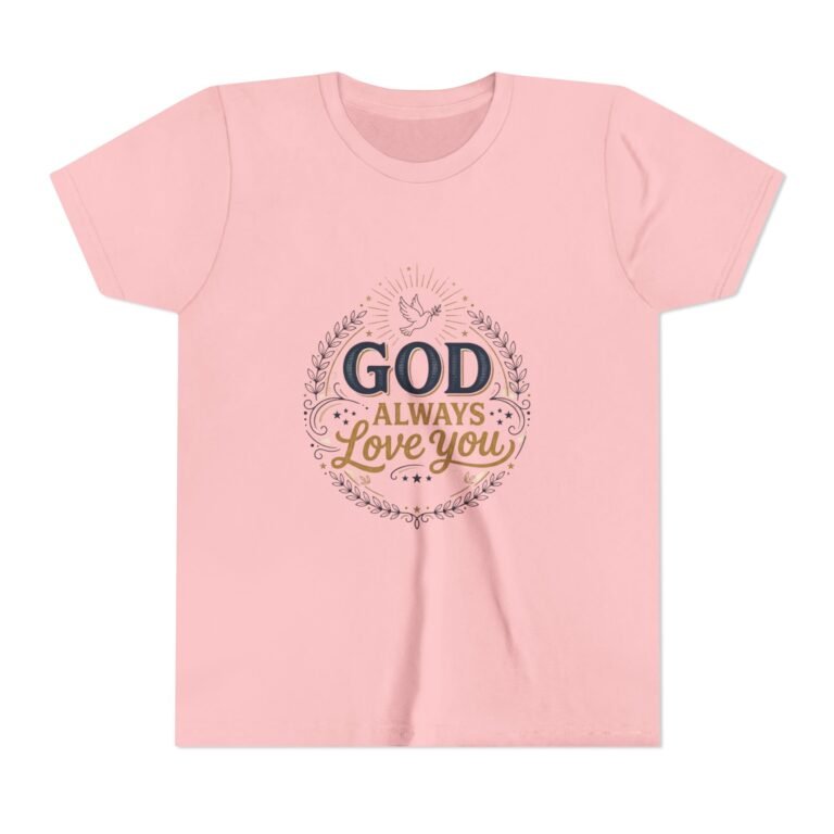 God Always Love You Youth Tee | Faith Christian Kids Shirt