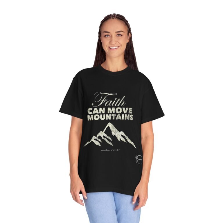 3621713853399492593_2048.jpeg Faith Can Move Mountains Christian Graphic T-Shirt