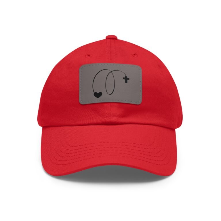 God Is Love Leather Patch Christian Dad Hat