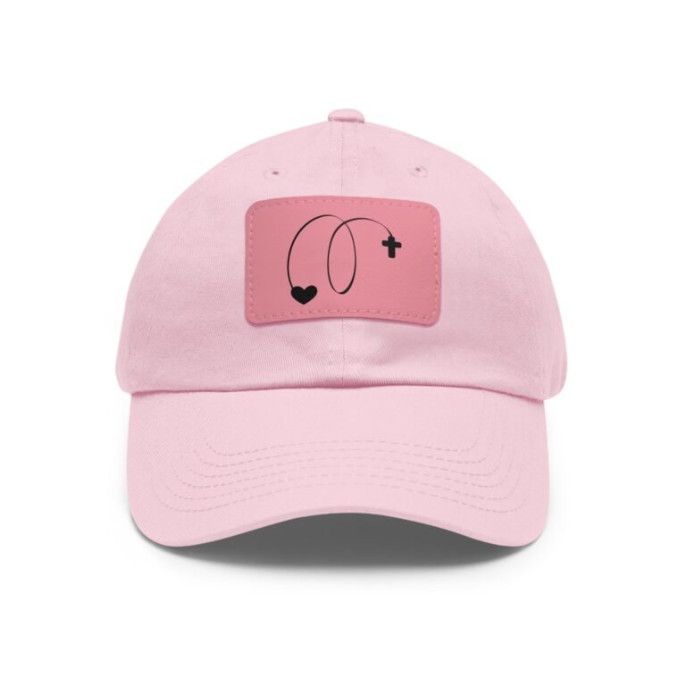 God Is Love Leather Patch Christian Dad Hat