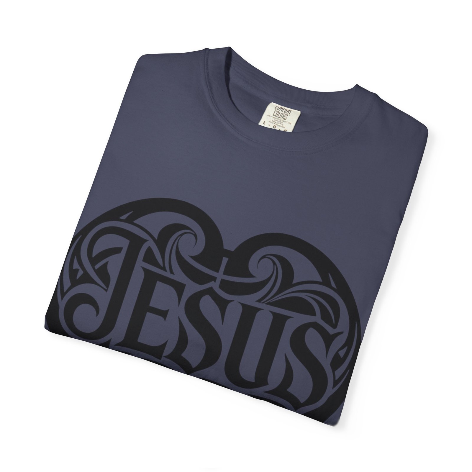 Jesus Heart T-Shirt — Tribal Script Faith Tee - Image 19