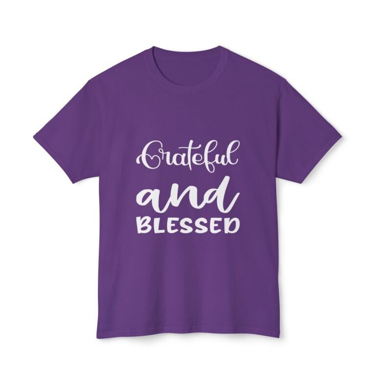 4996203530506482541_2048-2.jpeg Grateful & Blessed Script Cotton T-Shirt