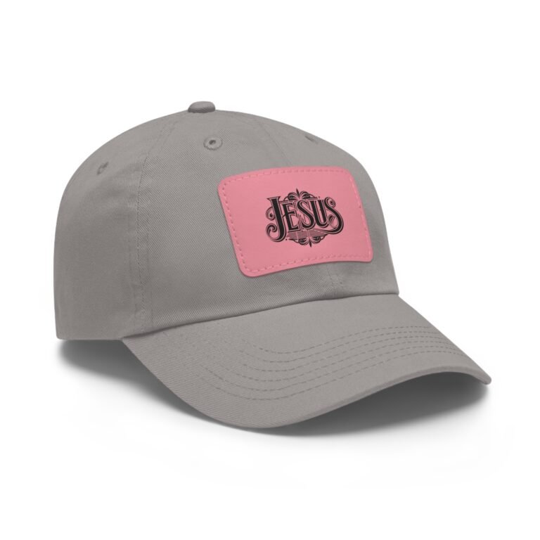 5052500577183386396_2048-1.jpeg Jesus Christian Leather Patch Dad Hat