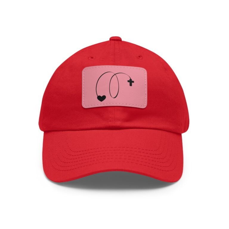 God Is Love Leather Patch Christian Dad Hat