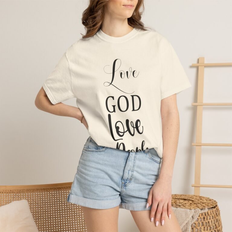 5969937044655059381_2048.jpeg Love God Love People Christian T-Shirt