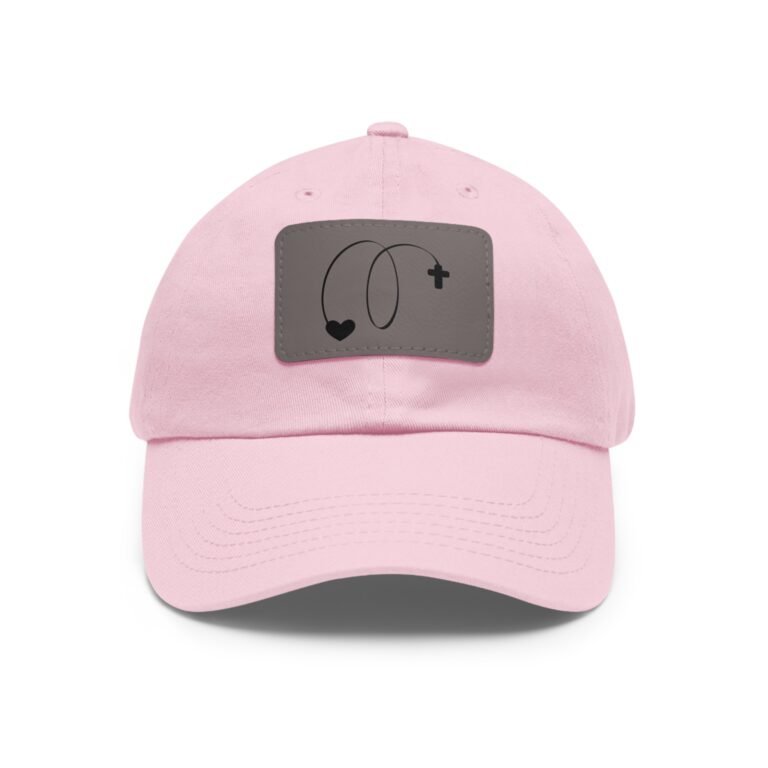 God Is Love Leather Patch Christian Dad Hat