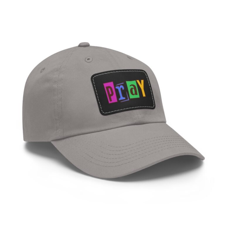 Pray Leather Patch Christian Dad Hat