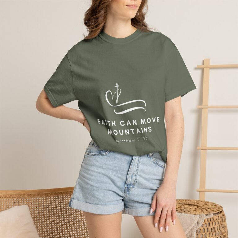 6771687912599375635_2048.jpeg Faith Can Move Mountains Matthew 17:20 Christian T-Shirt