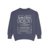 Christian Sweatshirt — “Jesus Christ No.1 Savior” Vintage Forgiven Crewneck