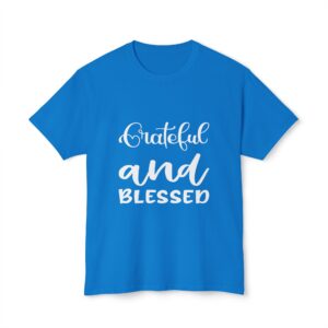 Grateful & Blessed Script Cotton T-Shirt