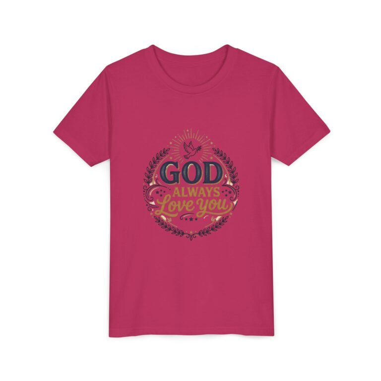 God Always Love You Youth Tee | Faith Christian Kids Shirt