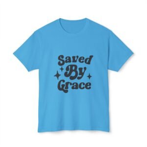8777740281384505983_2048.jpeg Saved by Grace Unisex Christian T-Shirt