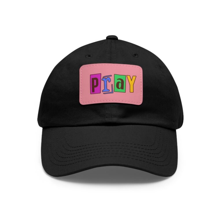 Pray Leather Patch Christian Dad Hat