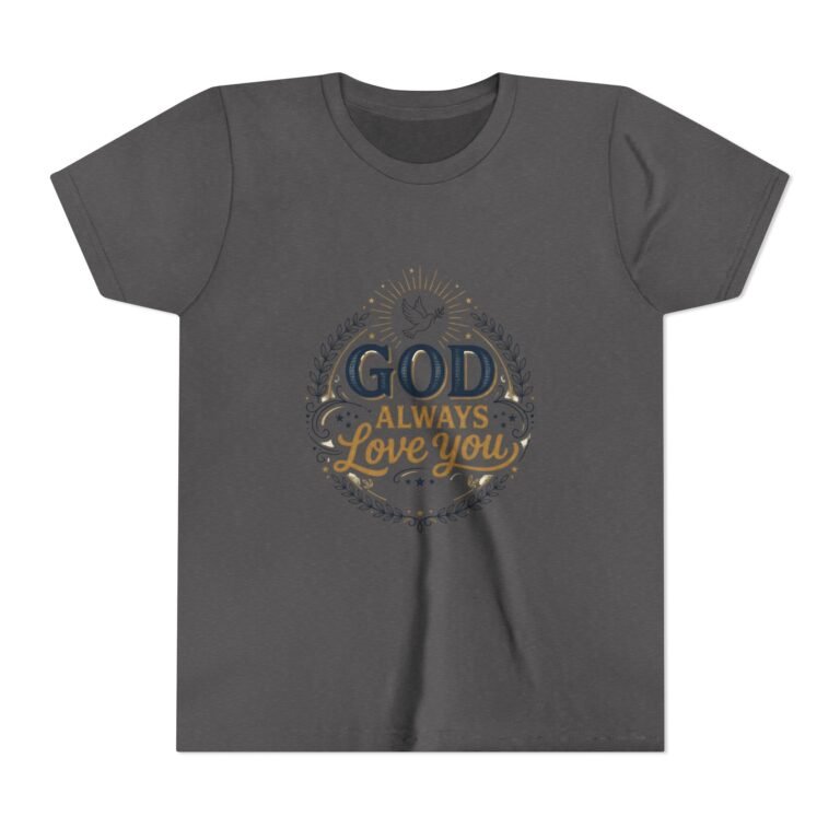 God Always Love You Youth Tee | Faith Christian Kids Shirt