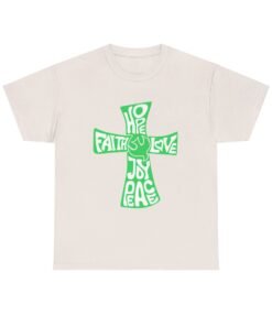 Faith Hope and Love Printed Tee - Unisex Heavy Cotton T-Shirt - Casual Wear - Unique Graphic Tee