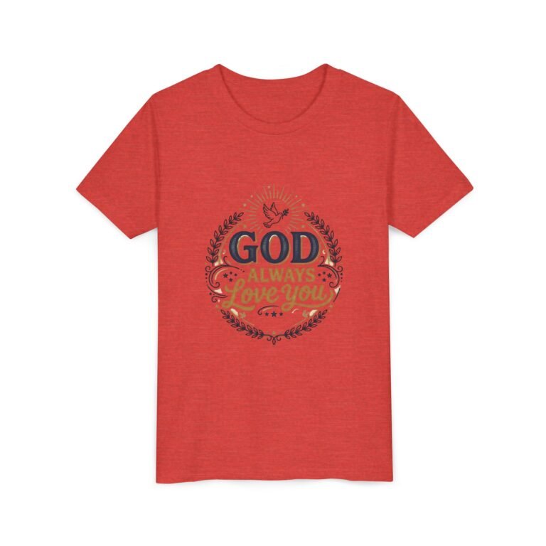 God Always Love You Youth Tee | Faith Christian Kids Shirt